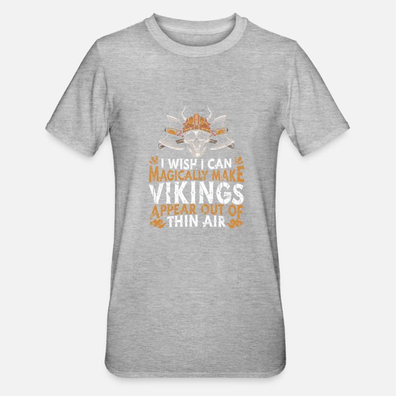 Wikinger Walhalla - Unisex Polycotton T-Shirt - Grau meliert