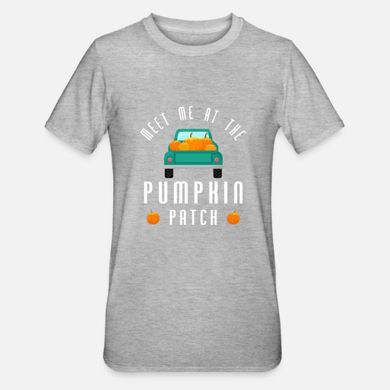 Retrouvez-moi au Pumpkin Patch - T-shirt polycoton Unisexe - gris chiné
