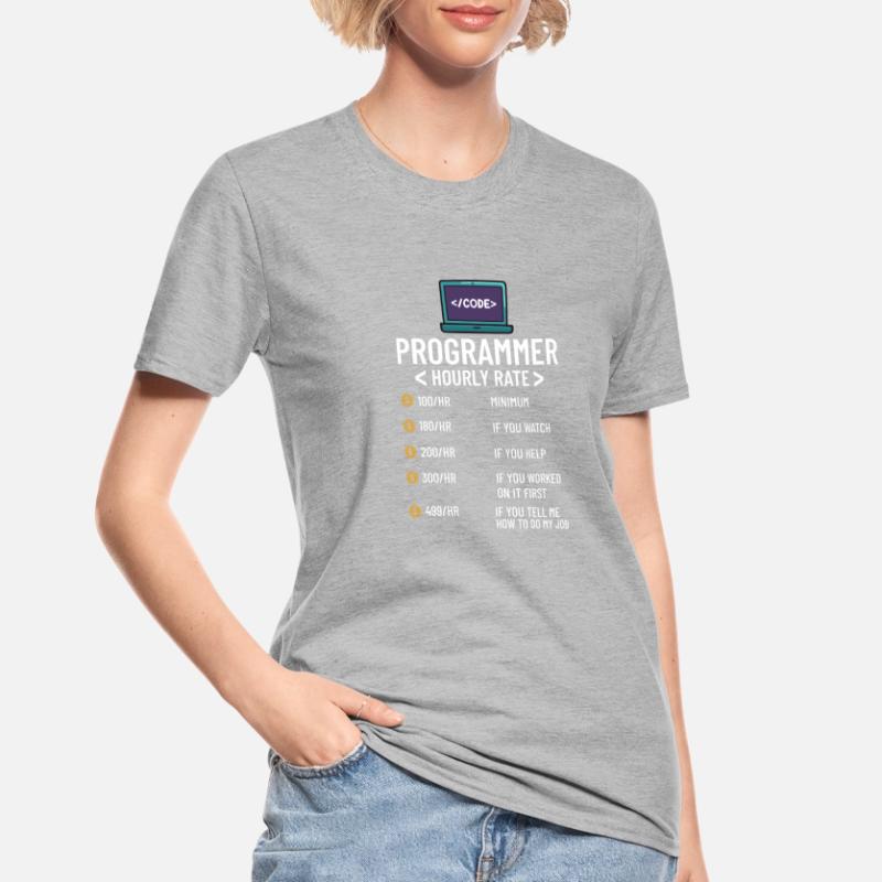 Programmeur Programmation Ordinateur Développeur Pc T-shirt polycoton Unisexe