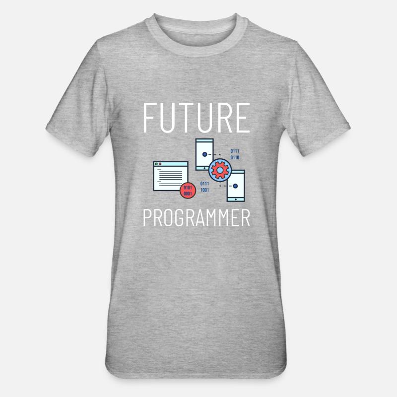 Programmierer Programmieren Computerentwickler Pc - Unisex Polycotton T-Shirt - Grau meliert