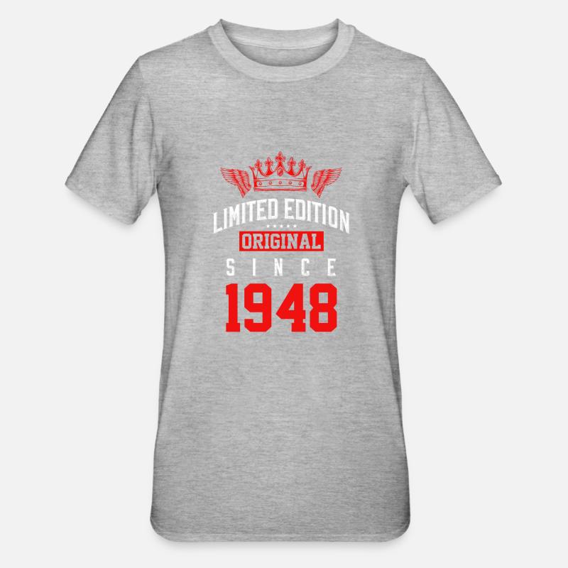 Édition limitée 1948 - T-shirt polycoton Unisexe - gris chiné