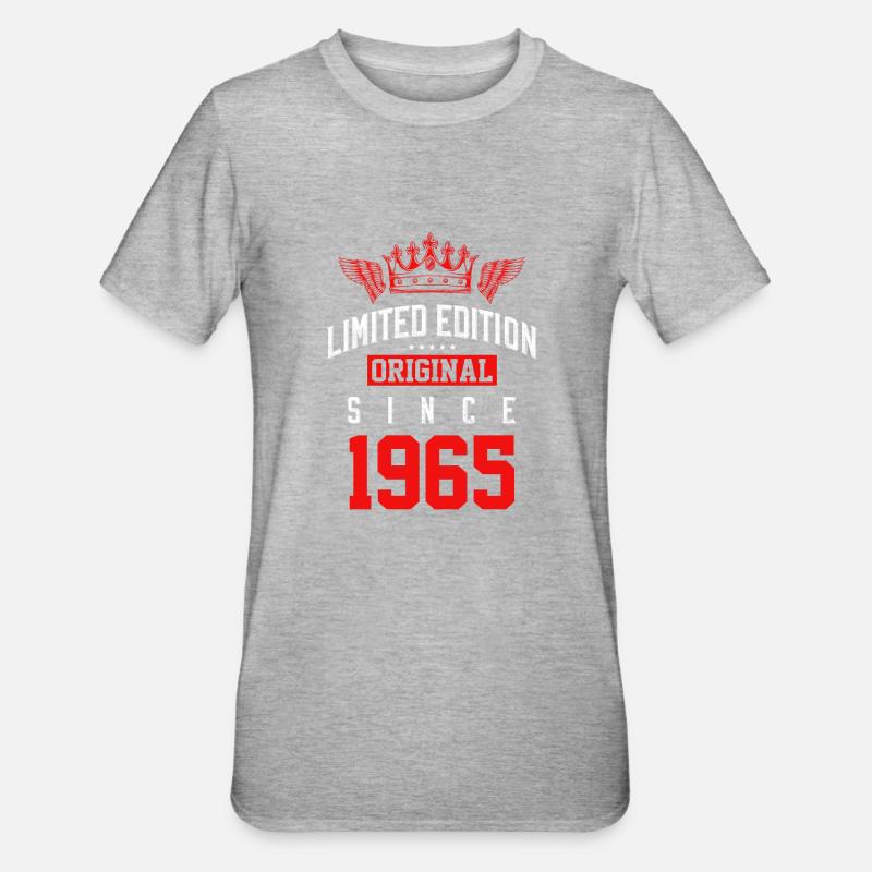 Édition limitée 1965 - T-shirt polycoton Unisexe - gris chiné