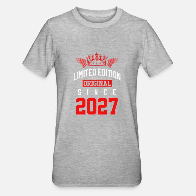 Édition limitée 2027 - T-shirt polycoton Unisexe - gris chiné
