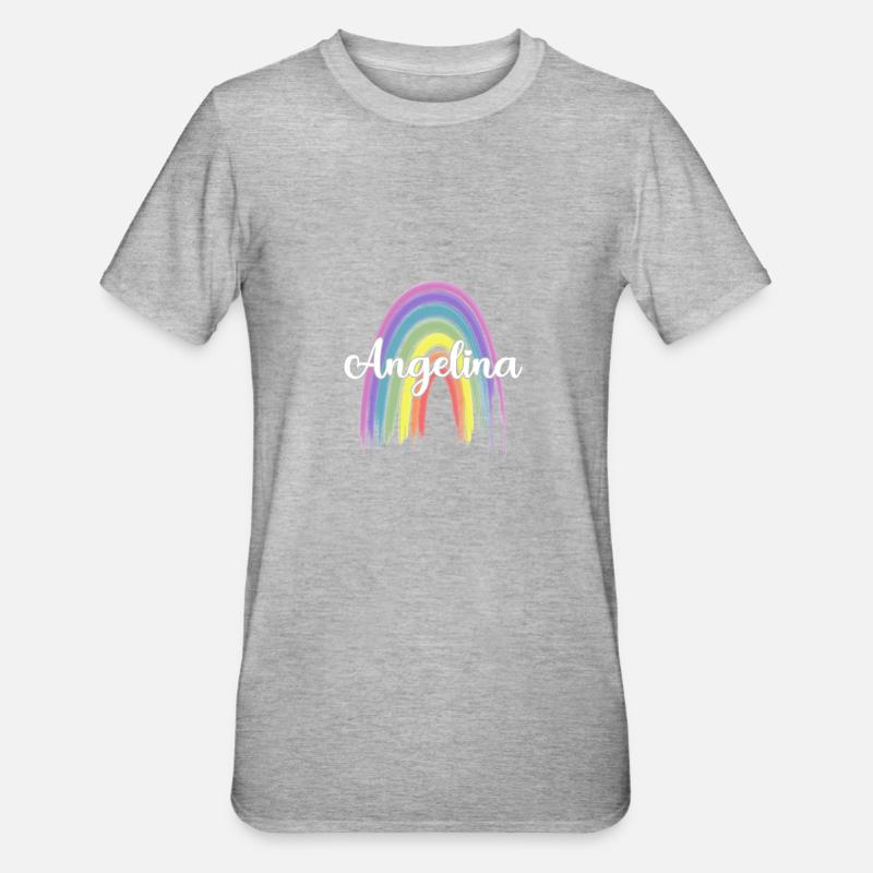 ADDISON Rainbow Cursive - T-shirt polycoton Unisexe - gris chiné