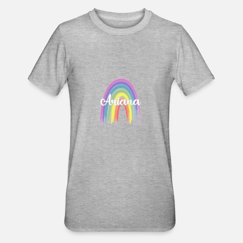 ARIANA Rainbow Cursive - T-shirt polycoton Unisexe - gris chiné