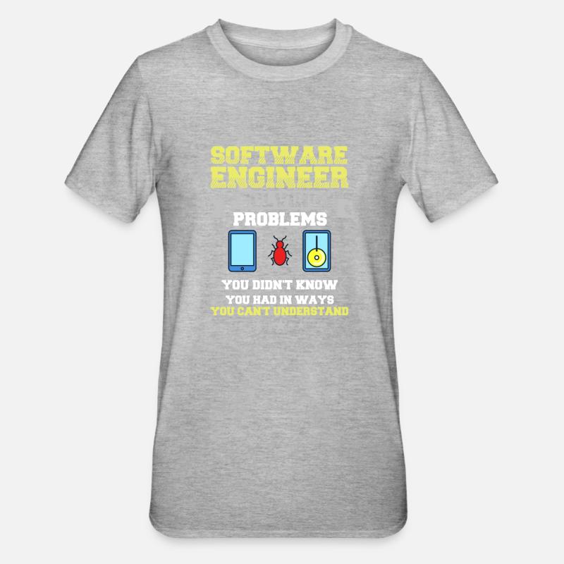 Software Engineering Softwaretechnik Ingenieur - Unisex Polycotton T-Shirt - Grau meliert