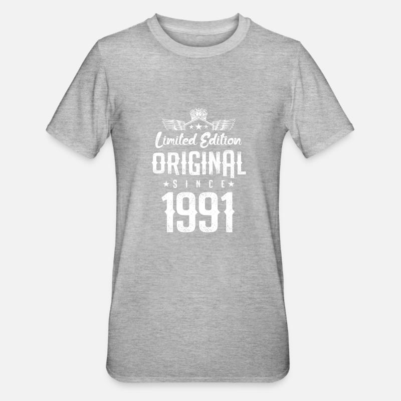 Édition limitée 1991 - T-shirt polycoton Unisexe - gris chiné