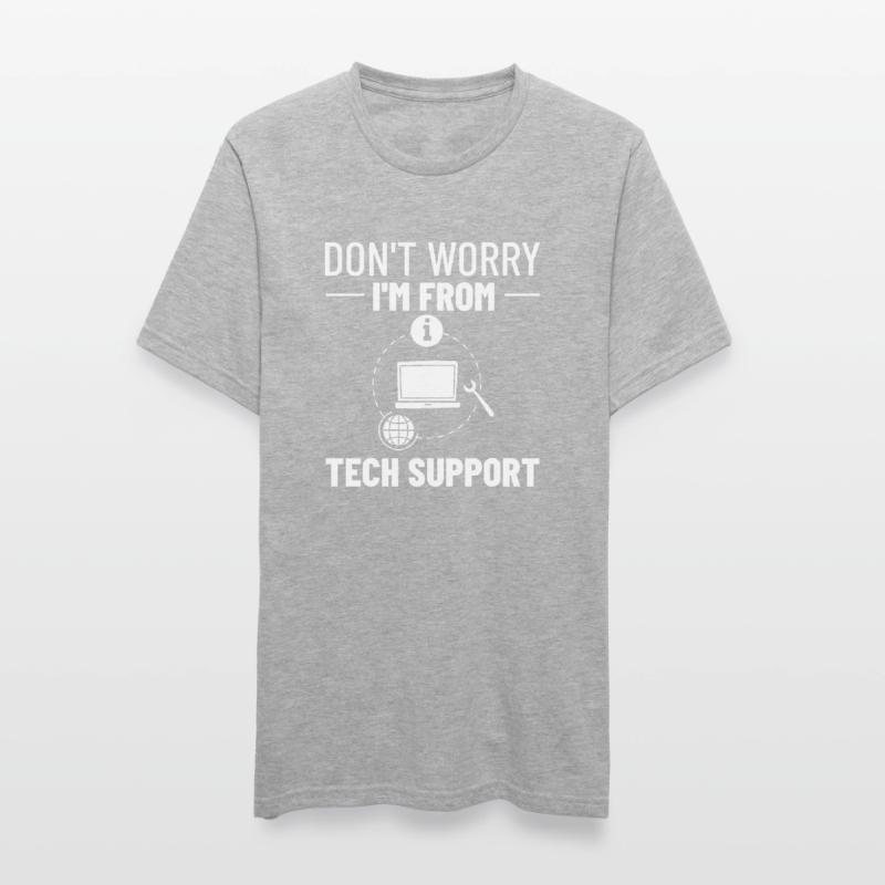 Tech Support IT Technical Assistance Helpdesk Unisex Polycotton T-Shirt