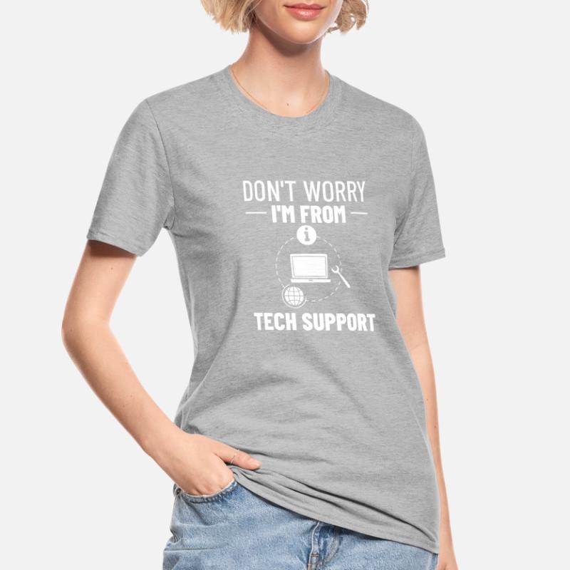 Tech Support IT Technical Assistance Helpdesk Unisex Polycotton T-Shirt
