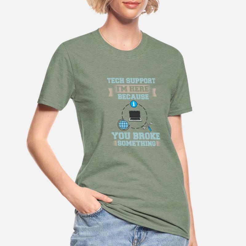 Tech Support IT Technical Assistance Helpdesk Unisex Polycotton T-Shirt