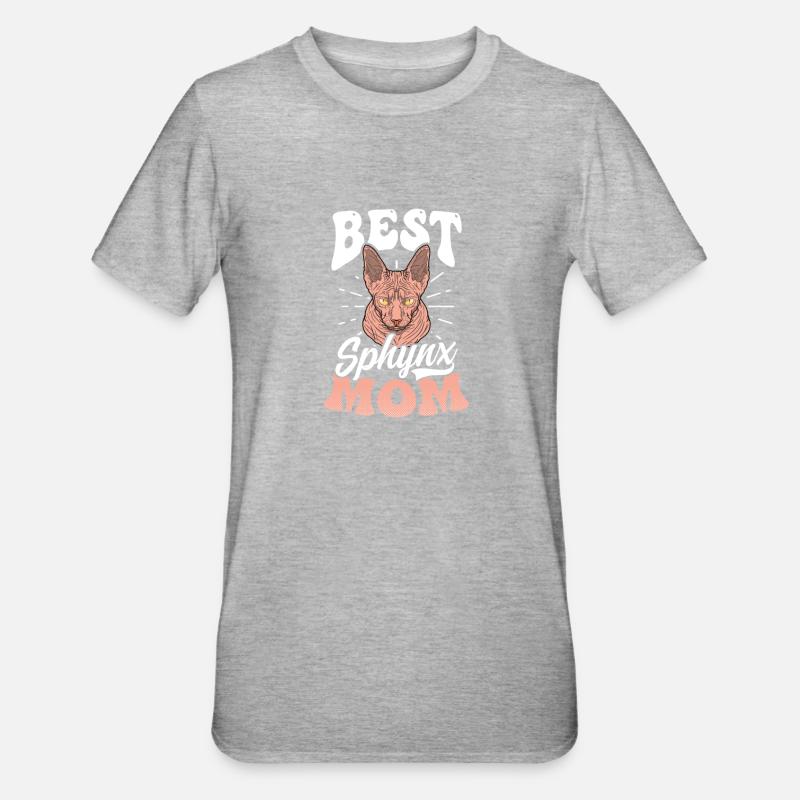Sphynx Chat Meilleur Sphynx Maman - T-shirt polycoton Unisexe - gris chiné
