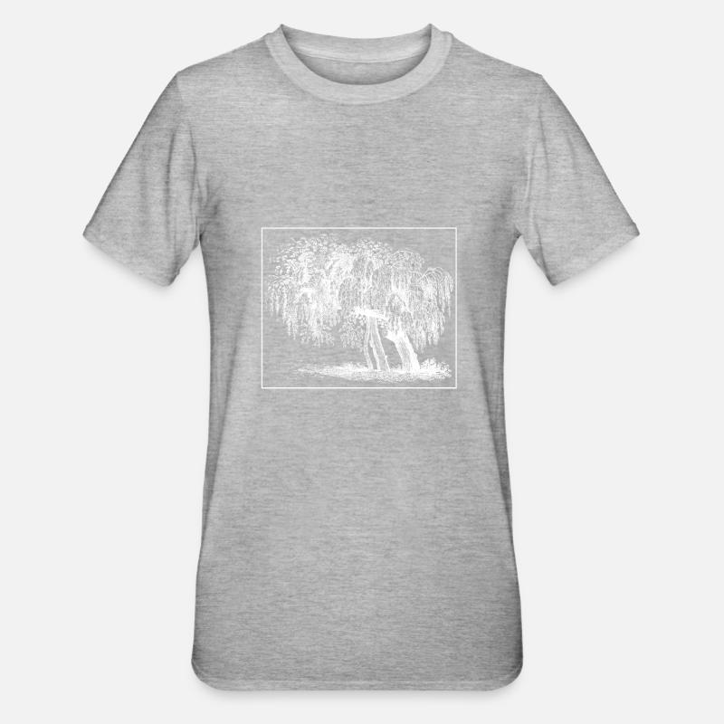 Baum - Unisex Polycotton T-Shirt - Grau meliert