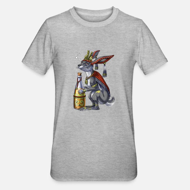 Créature aztèque Centzon - T-shirt polycoton Unisexe - gris chiné