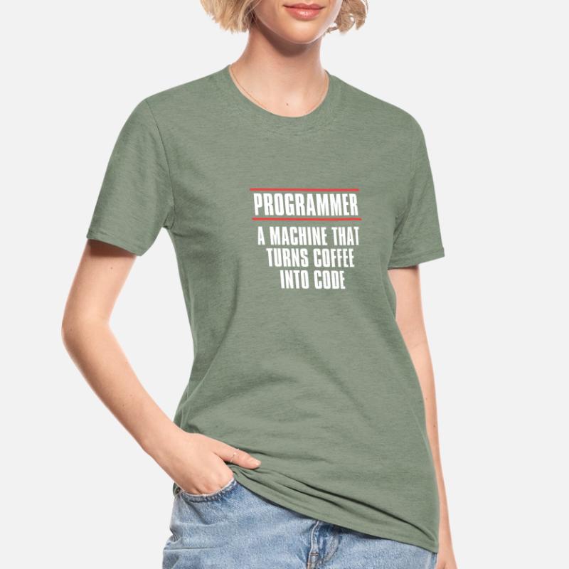 Programmierer Coder Software Entwickler Unisex Polycotton T-Shirt