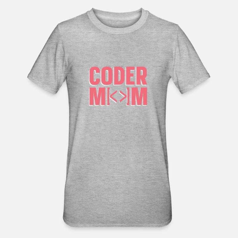 Programmierer Coder Software Entwickler - Unisex Polycotton T-Shirt - Grau meliert