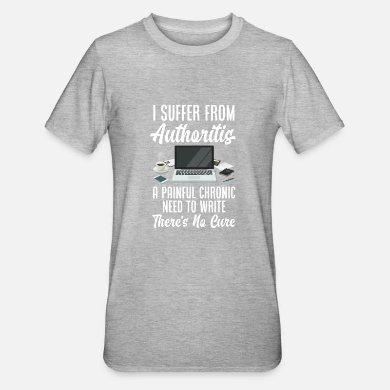 Author Author Funny Author Gift - Unisex Polycotton T-Shirt - heather grey