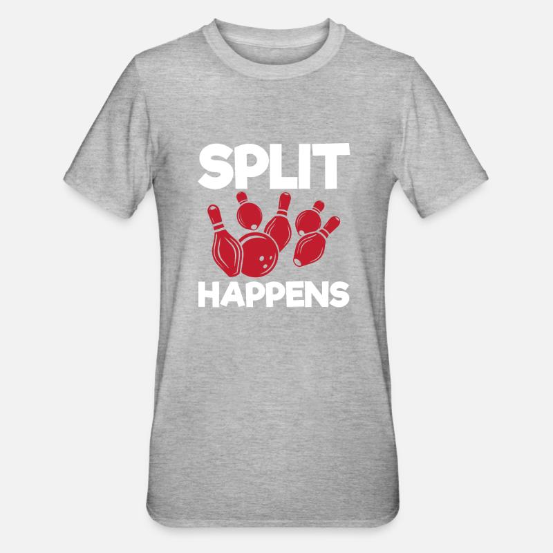 Manchmal Split - Unisex Polycotton T-Shirt - Grau meliert