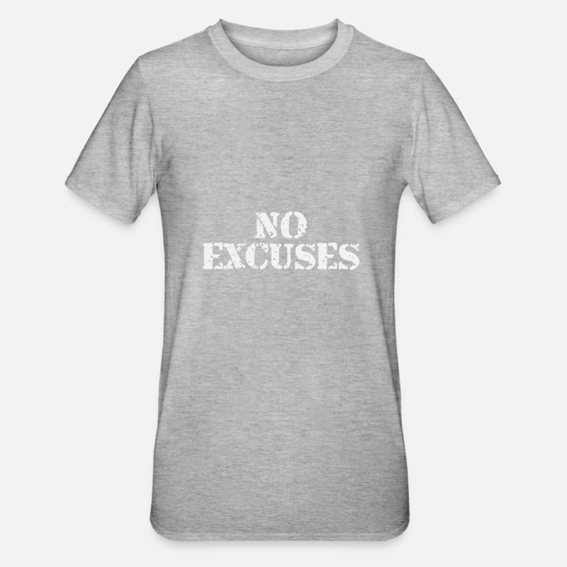 Pas d’excuses - T-shirt polycoton Unisexe - gris chiné