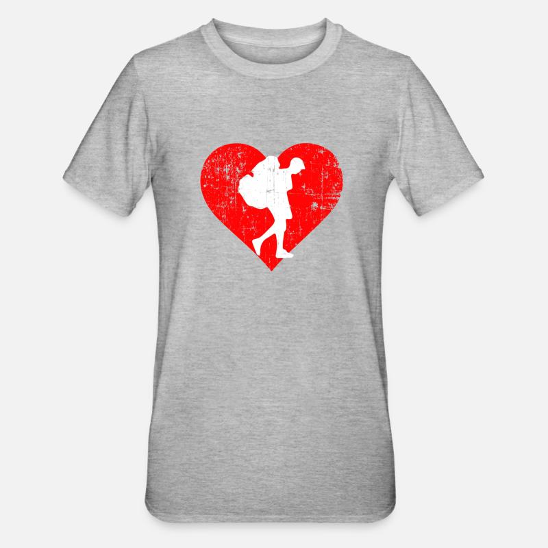 J’ADORE LE CAMPING - T-shirt polycoton Unisexe - gris chiné