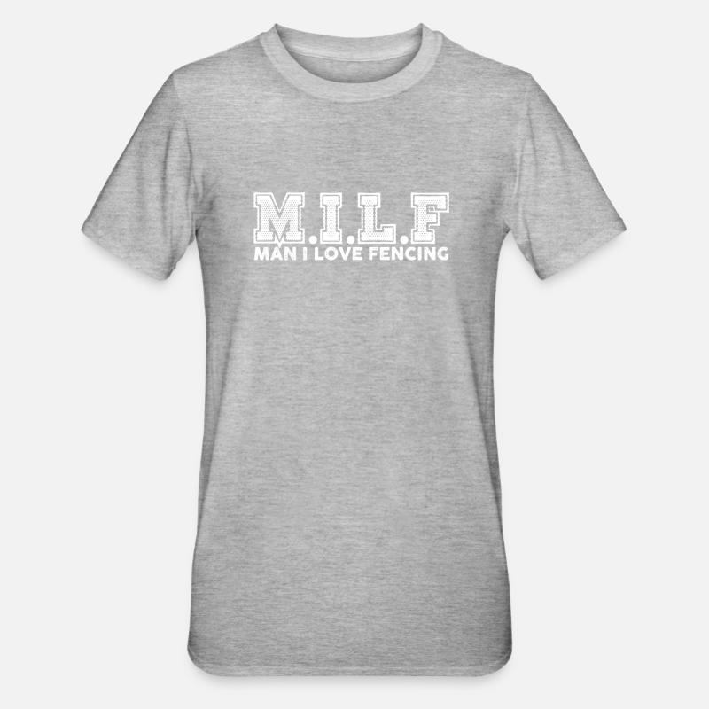 Fechten-Mann - Unisex Polycotton T-Shirt - Grau meliert