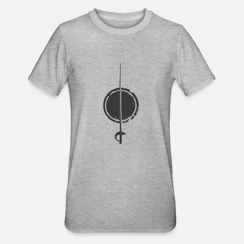 Fechten Épée - Unisex Polycotton T-Shirt - Grau meliert