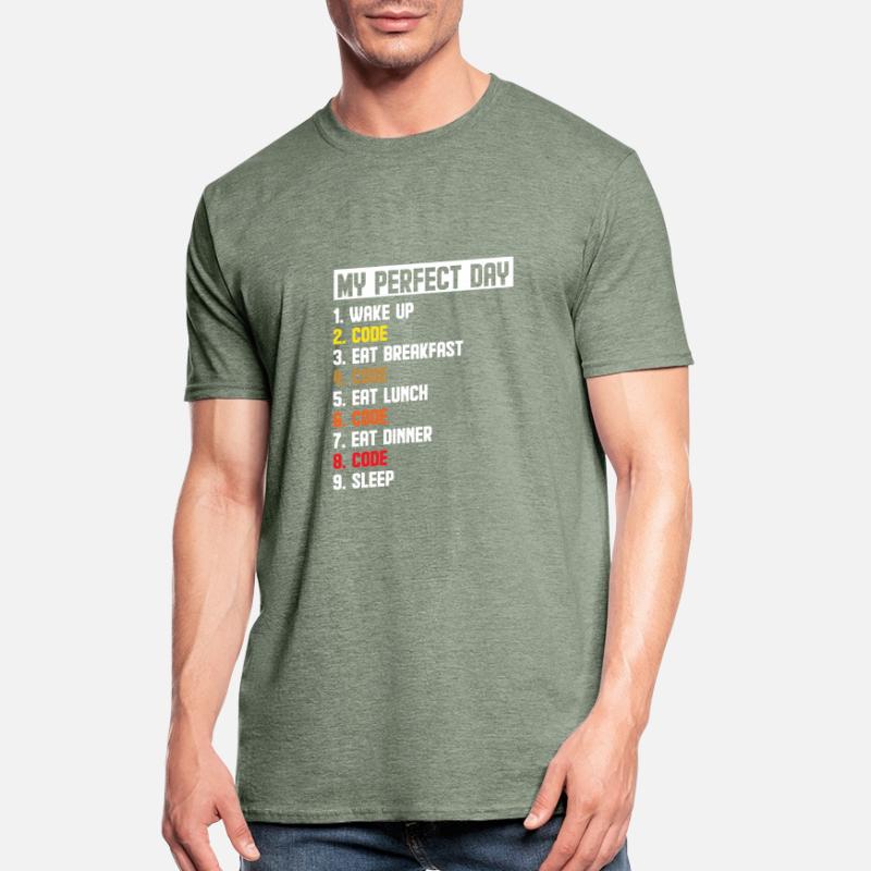 My Perfect Day Wake Up Code Software Developer Pro Unisex Polycotton T-Shirt