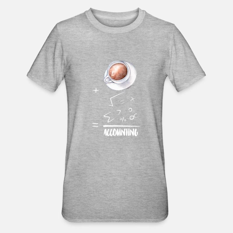 Okayest Comptable Math Calcul Café - T-shirt polycoton Unisexe - gris chiné