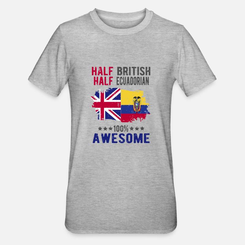 Half British Half Ecuadorians - Unisex Polycotton T-Shirt - heather grey
