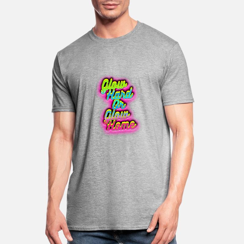 Glow Hard oder Glow Home Unisex Polycotton T-Shirt