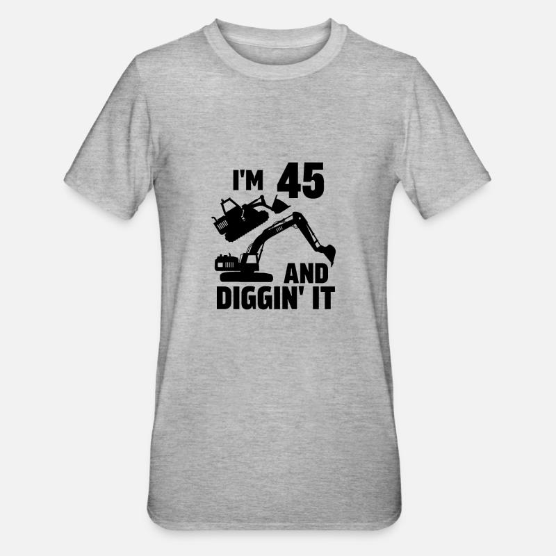 45 et Diggin' It - T-shirt polycoton Unisexe - gris chiné
