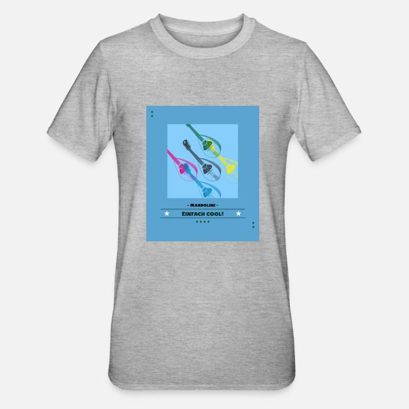 Mandoline - Einfach cool - Unisex Polycotton T-Shirt - Grau meliert