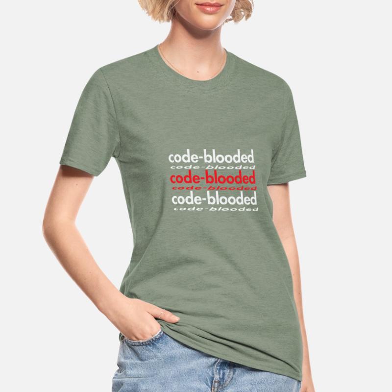 Code Blooded Programmer Coding Computer Science Unisex Polycotton T-Shirt