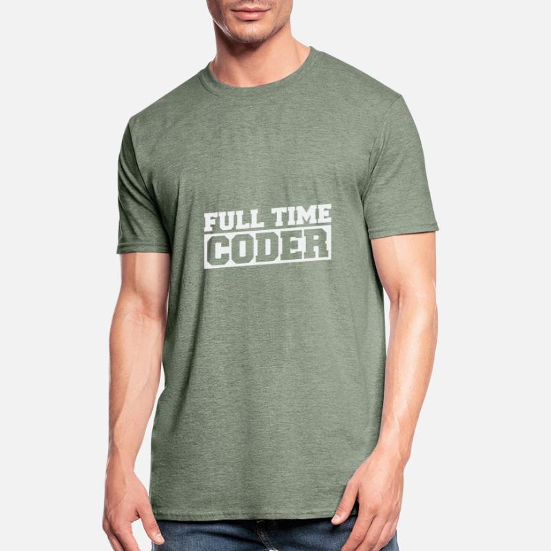 Full Timer Coder Programmer Humor Nerd Unisex Polycotton T-Shirt