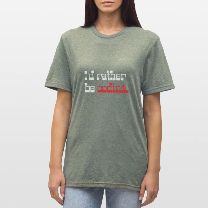 Je préfère coder Programmer Coder T-shirt polycoton Unisexe