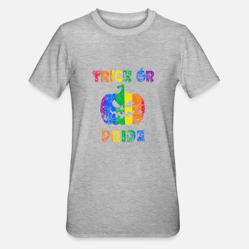 Trick oder Stolz Halloween Stolz - Unisex Polycotton T-Shirt - Grau meliert