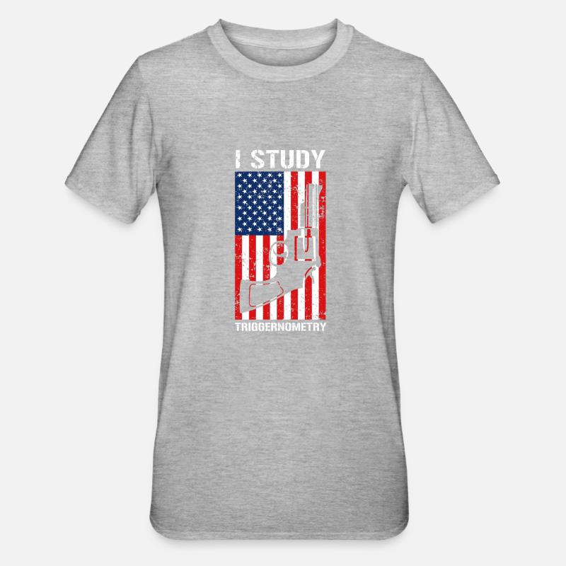 I Study Triggernometry - Unisex Polycotton T-Shirt - Grau meliert