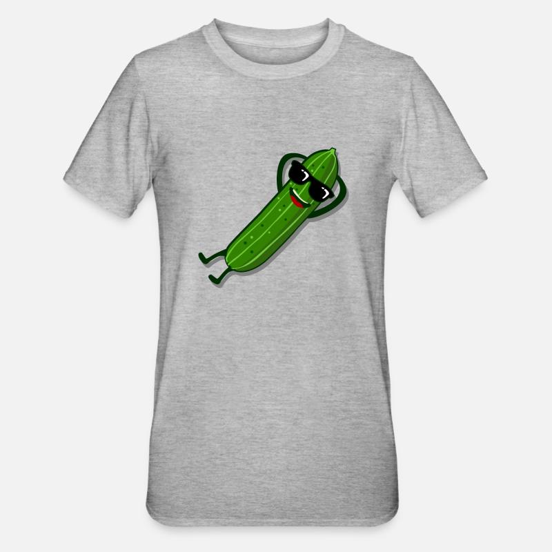 Concombre Lunettes de soleil Concombres - T-shirt polycoton Unisexe - gris chiné