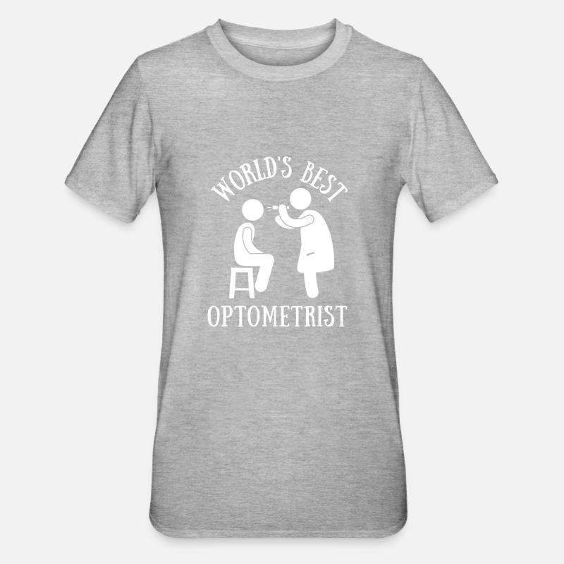 Ophtalmologiste Optométriste Optométrie et Opticien - T-shirt polycoton Unisexe - gris chiné