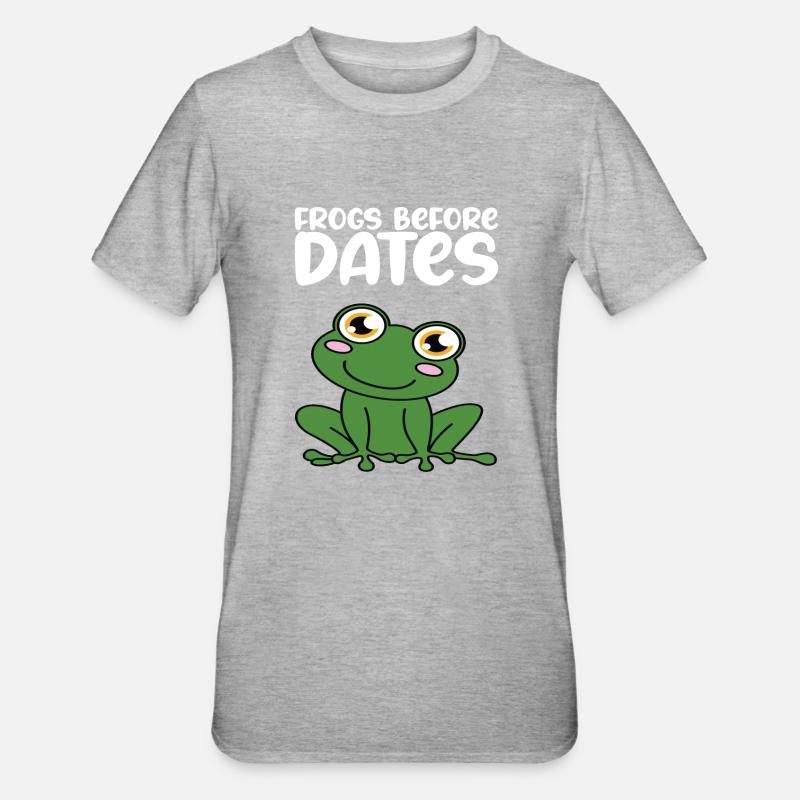 Frösche Vor Daten - Unisex Polycotton T-Shirt - Grau meliert