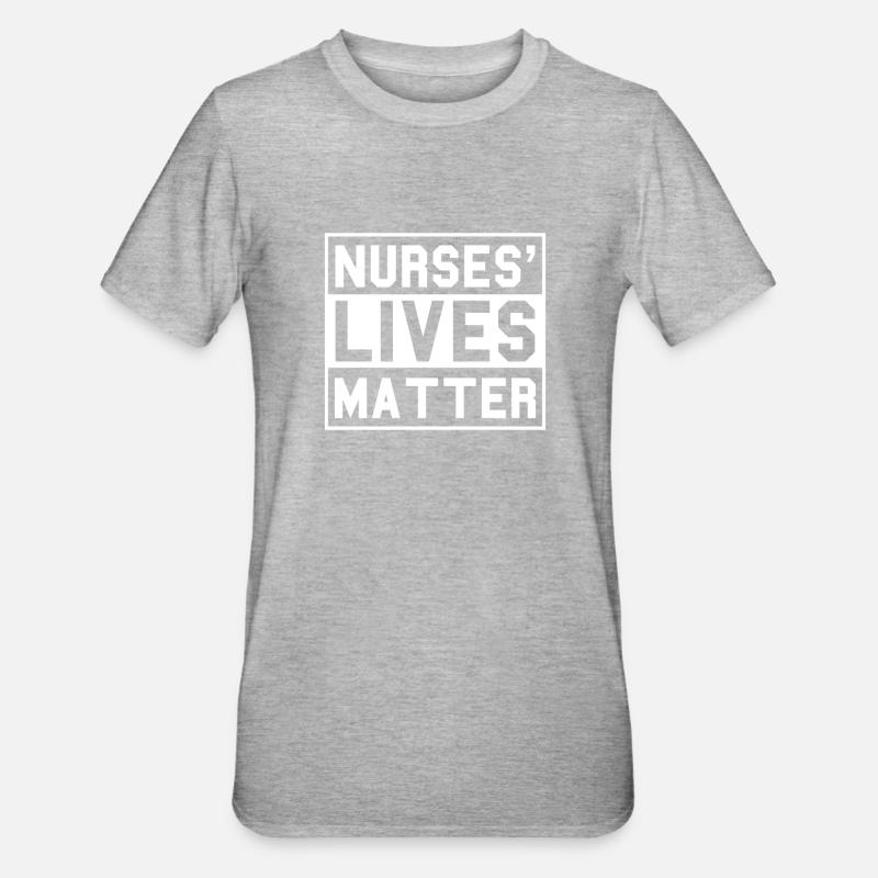 Krankenschwester - Unisex Polycotton T-Shirt - Grau meliert