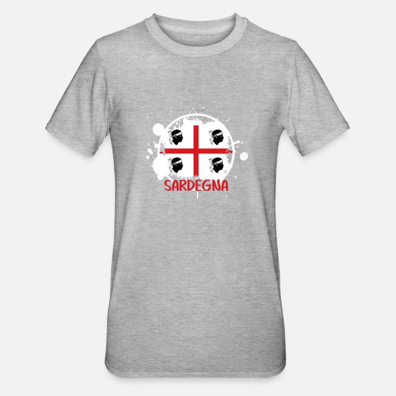 Sardegna Drapeau Sardaigne Sardaigne - T-shirt polycoton Unisexe - gris chiné