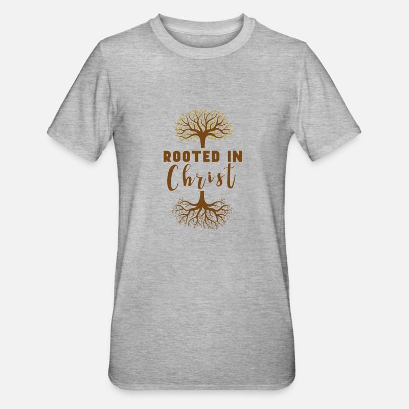 Jésus Christianisme Dieu Prière Pasteur - T-shirt polycoton Unisexe - gris chiné