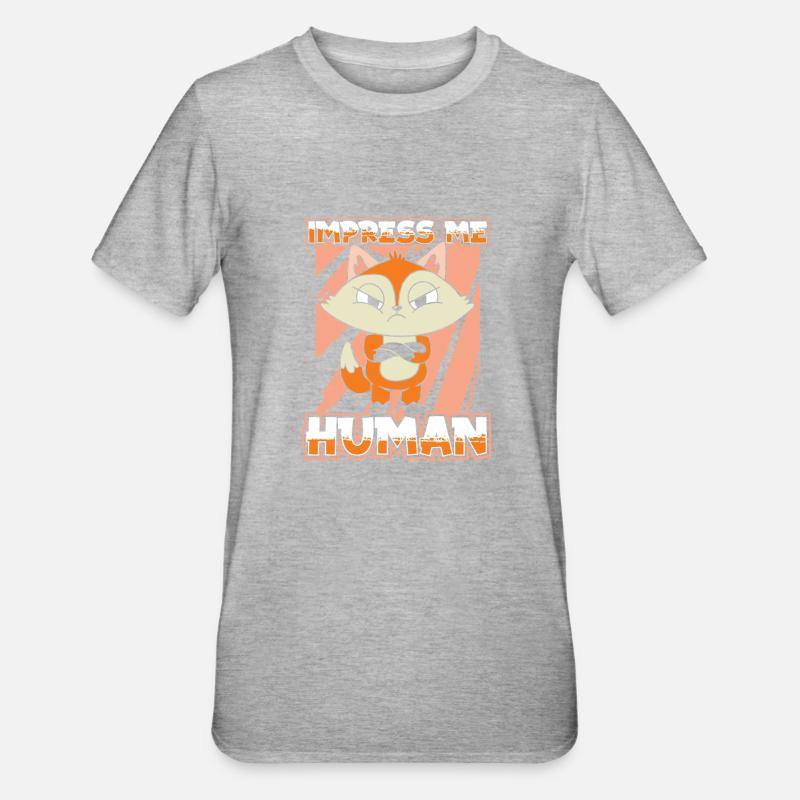 Fuchs - Unisex Polycotton T-Shirt - Grau meliert