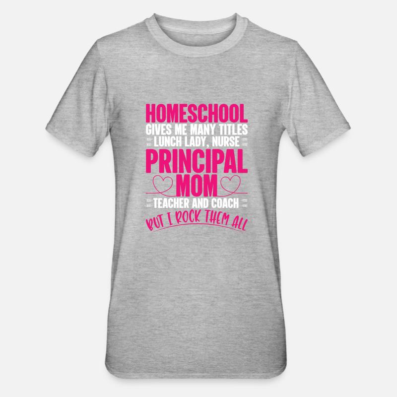 Fernstudium Heimschule Lehrer Online Klasse - Unisex Polycotton T-Shirt - Grau meliert