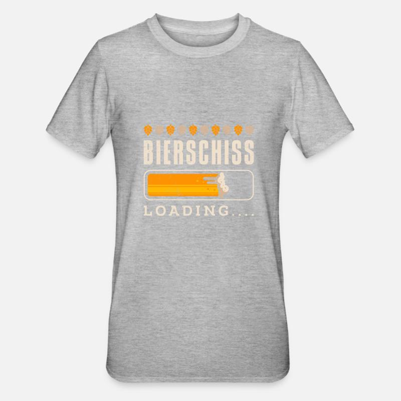 Bierschiss loading - Unisex Polycotton T-Shirt - Grau meliert