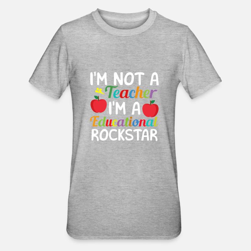 Enseignant Enseignant Pédagogique Enseignant - T-shirt polycoton Unisexe - gris chiné