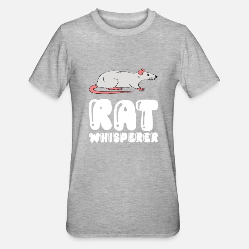 Chuchoteur de rat - T-shirt polycoton Unisexe - gris chiné