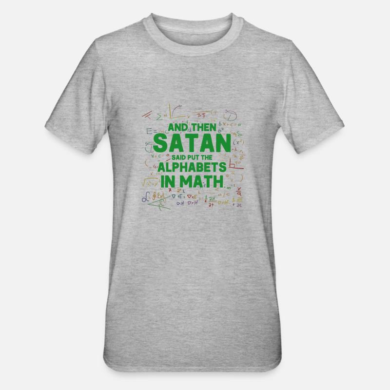Math Mathématiques Sciences Math Cadeau - T-shirt polycoton Unisexe - gris chiné