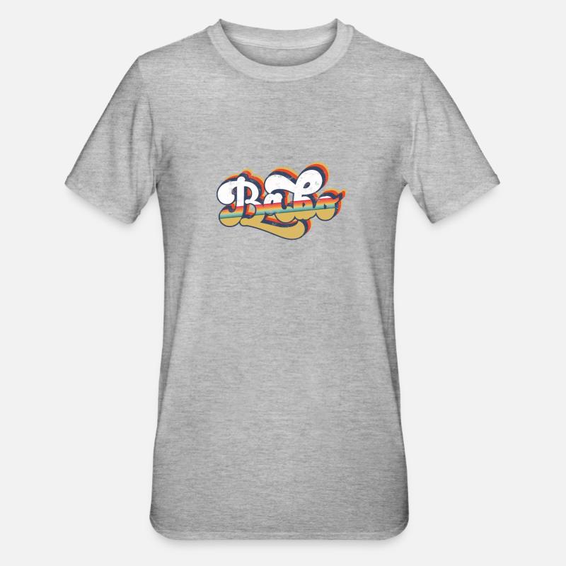 Balkan Spruch Babo Geschenkidee - Unisex Polycotton T-Shirt - Grau meliert