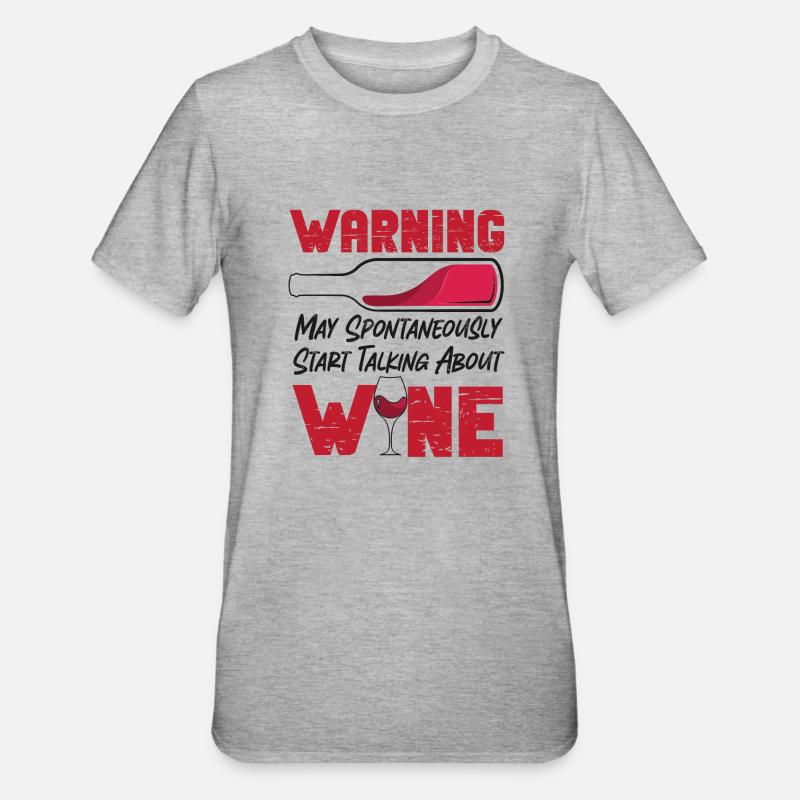 Dégustation de vin de sommelier - T-shirt polycoton Unisexe - gris chiné